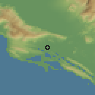 Shaded relief of the 53 km around Štodra, drawn from the GMTED2010 grid
