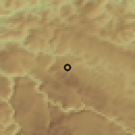Shaded relief of the 52 km around Šula, drawn from the GMTED2010 grid