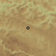 Shaded relief of the 52 km around Boljanići, drawn from the GMTED2010 grid