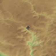 Shaded relief of the 52 km around Svrke, drawn from the GMTED2010 grid