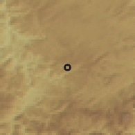 Shaded relief of the 52 km around Bor, drawn from the GMTED2010 grid