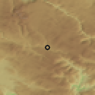 Shaded relief of the 52 km around Tušina, drawn from the GMTED2010 grid