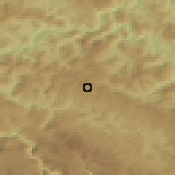 Shaded relief of the 52 km around Ulica, drawn from the GMTED2010 grid