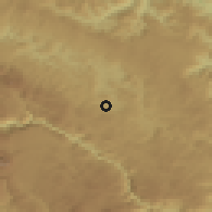 Shaded relief of the 52 km around Uremovići, drawn from the GMTED2010 grid