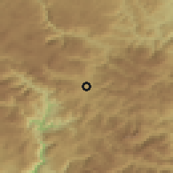 Shaded relief of the 52 km around Babljak, drawn from the GMTED2010 grid