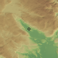 Shaded relief of the 52 km around Veleta, drawn from the GMTED2010 grid