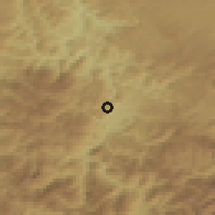 Shaded relief of the 52 km around Veliđe, drawn from the GMTED2010 grid