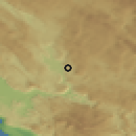 Shaded relief of the 52 km around Vidne, drawn from the GMTED2010 grid