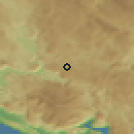 Shaded relief of the 52 km around Vilusi, drawn from the GMTED2010 grid