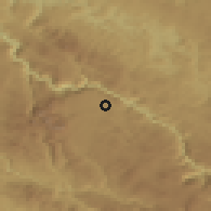 Shaded relief of the 52 km around Borje, drawn from the GMTED2010 grid