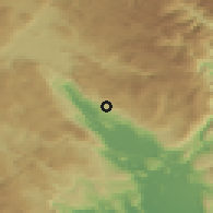 Shaded relief of the 52 km around Vinići, drawn from the GMTED2010 grid