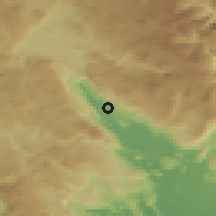 Shaded relief of the 52 km around Viš, drawn from the GMTED2010 grid