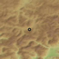 Shaded relief of the 52 km around Višnjevo, drawn from the GMTED2010 grid