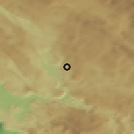 Shaded relief of the 52 km around Vraćenovići, drawn from the GMTED2010 grid