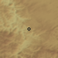 Shaded relief of the 52 km around Vrh, drawn from the GMTED2010 grid
