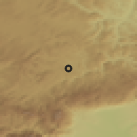Shaded relief of the 52 km around Vuča, drawn from the GMTED2010 grid