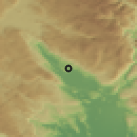 Shaded relief of the 52 km around Vučica, drawn from the GMTED2010 grid