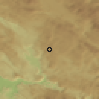 Shaded relief of the 52 km around Vučji Do, drawn from the GMTED2010 grid
