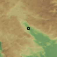 Shaded relief of the 52 km around Zagorak, drawn from the GMTED2010 grid