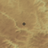 Shaded relief of the 52 km around Žari, drawn from the GMTED2010 grid