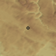Shaded relief of the 52 km around Zlostup, drawn from the GMTED2010 grid