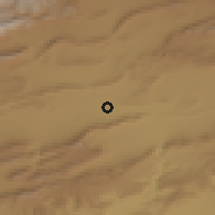 Shaded relief of the 56 km around Er-Rich, drawn from the GMTED2010 grid