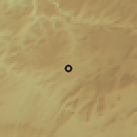 Shaded relief of the 55 km around Had Bouhssoussen, drawn from the GMTED2010 grid