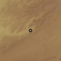 Shaded relief of the 56 km around Kerrouchen, drawn from the GMTED2010 grid