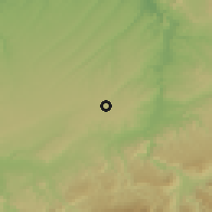 Shaded relief of the 55 km around Khemisset, drawn from the GMTED2010 grid