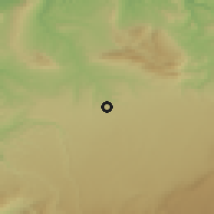 Shaded relief of the 55 km around Meknes, drawn from the GMTED2010 grid