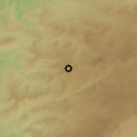 Shaded relief of the 56 km around Ait Daoud, drawn from the GMTED2010 grid