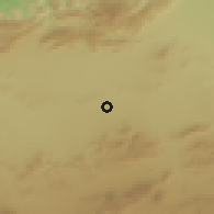 Shaded relief of the 55 km around Naima, drawn from the GMTED2010 grid