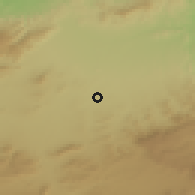 Shaded relief of the 55 km around Oujda, drawn from the GMTED2010 grid