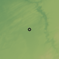 Shaded relief of the 55 km around Oulad Frej, drawn from the GMTED2010 grid