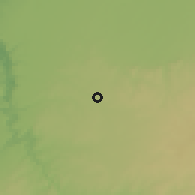 Shaded relief of the 55 km around Oulad Said, drawn from the GMTED2010 grid