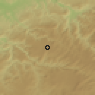 Shaded relief of the 55 km around Oulmes, drawn from the GMTED2010 grid