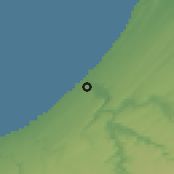 Shaded relief of the 55 km around Rabat, drawn from the GMTED2010 grid