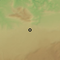 Shaded relief of the 55 km around Sabaa Aiyoun, drawn from the GMTED2010 grid