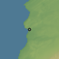 Shaded relief of the 56 km around Safi, drawn from the GMTED2010 grid