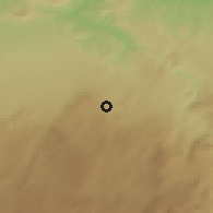 Shaded relief of the 55 km around Sefrou, drawn from the GMTED2010 grid