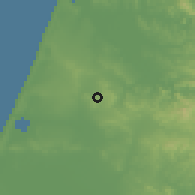 Shaded relief of the 55 km around Sidi Boubker, drawn from the GMTED2010 grid