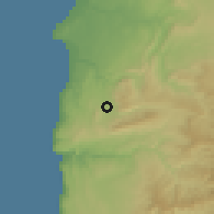 Shaded relief of the 56 km around Smimou, drawn from the GMTED2010 grid