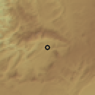 Shaded relief of the 56 km around Tafraout, drawn from the GMTED2010 grid