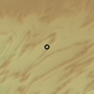 Shaded relief of the 57 km around Taghjijt, drawn from the GMTED2010 grid