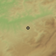 Shaded relief of the 55 km around Tahla, drawn from the GMTED2010 grid
