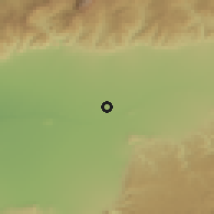 Shaded relief of the 56 km around Taroudannt, drawn from the GMTED2010 grid