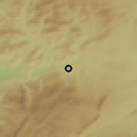 Shaded relief of the 55 km around Taza, drawn from the GMTED2010 grid