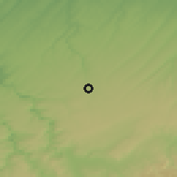 Shaded relief of the 55 km around Tiflet, drawn from the GMTED2010 grid