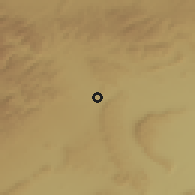 Shaded relief of the 56 km around Alnif, drawn from the GMTED2010 grid