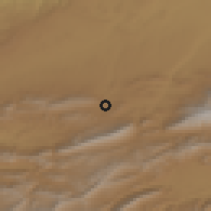 Shaded relief of the 56 km around Tounfite, drawn from the GMTED2010 grid